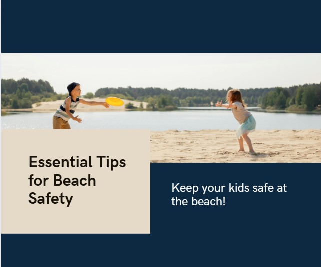 Children playing safely on a beach under lifeguard supervision in Karachi